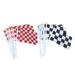 Bestonzon 20pcs Checkered Racing Flags with Stick Mini Hand Held Race Car Flags Race Car Party Decorations Supplies Festival Events Celebration (Black & White Red & White)