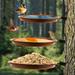 EQWLJWE Bird Trays Tree Mounted for Bird Feeder Bird Bath Bowl Installed on Wooden Fence Wall Tree Deck Stakes with Heavy Duty Iron Ring 8.3 in Dia of Different Depths