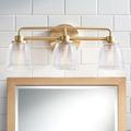 Possini Euro Design Possini Euro Robyn 21 1/2 Wide 3-Light Glass and Gold Bath Fixture