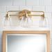 Possini Euro Design Possini Euro Robyn 21 1/2 Wide 3-Light Glass and Gold Bath Fixture