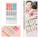 Stiwee 2024 Newest Sale Stationery Coloured Pen 180ML Multi-Functional Curve Highlighter Pen Set Tip Pens With 6 Different Curve Shapes Fine Tips Colored Curve Pens Highlighter Markers Assorted Colors