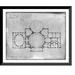 Historic Framed Print [United States Capitol Washington D.C. Floor plan] 17-7/8 x 21-7/8