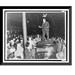 Historic Framed Print [Arthur Garfield Hays stands on top of automobile addressing crowd in Jersey City N.J.] 17-7/8 x 21-7/8