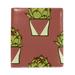 OWNTA Cactus Pattern Plant Brick Red Background Pattern Premium PU Leather Book Protector: Stylish and Durable Book Covers for Checkbook Notebooks and More - 9.8x11 inches