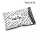 20 packs of Poly Bag Mailer Envelopes in Black and White Polka Dot Printed | 2 Mil 10x13 |RADYAN