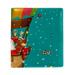 OWNTA Christmas Santa Snowman Elk Deer on Balloon Pattern Premium PU Leather Book Protector: Stylish and Durable Book Covers for Checkbook Notebooks and More - 9.8x11 inches