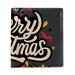 OWNTA Merry Christmas Text Pattern Premium PU Leather Book Protector: Stylish and Durable Book Covers for Checkbook Notebooks and More - 9.8x11 inches