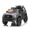 Seetaras Licensed Toyota Electric Ride on Vehicle for Kids 2 Speeds Battery Powered Electric Kids Toys 12V Powered Ride on Car Toys with Remote Control LED Lights MP3 Player Gray