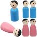 10Pcs Mini Wooden Dolls Crafts Table Decorations Kids DIY Painted Dolls Decors