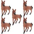 5 Pack Simulated Animal Ornaments Toys Simulation Horse Model Horse Figurine Animal Model Adornment Child