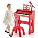 Amijoy 37-Key Piano Keyboard Toy Electronic Musical Instrument w/ Adjustable Microphone Detachable Music Stand