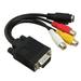 Huanledash VGA to S-Video 3 RCA Composite AV TV Out Adapter Converter Cable for PC Laptop