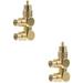 2 pcs RCA Audio Splitter Connector F Shape Copper AV Audio Splitter Plug