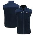 Men's Cutter & Buck Navy Kansas City Chiefs Americana Cascade Eco Sherpa Fleece Full-Zip Vest