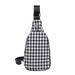 Women's Houndstooth Sling Bag by ELOQUII in Black And White (Size NO SIZE)