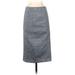 H&M Casual Skirt: Gray Tweed Bottoms - Women's Size Small