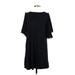 Thyme and Honey Casual Dress - Shift: Black Solid Dresses - Women's Size Medium