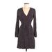 Gap Casual Dress - A-Line Plunge 3/4 sleeves: Purple Dresses - Women's Size 6