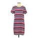 Cynthia Rowley TJX Casual Dress - Shift: Pink Stripes Dresses - Women's Size 6