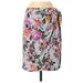 Ann Taylor LOFT Casual Skirt: Gray Floral Bottoms - Women's Size 4 Petite