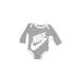 Nike Long Sleeve Onesie: Gray Marled Bottoms - Size Newborn