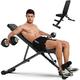 Foldable Fitness Benches Sit Up Home Fitness Equipment Adjustable Weight Multi Use Exercise Home Training Gym Weight Lifting Bench Dumbbell Bench Flat Incline Decline