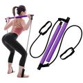 Pilates Bar Kit with Resistance Band, Portable Chest Expander Arm Puller Pilates Stick Exercise Bar for Yoga Physiotherapy Bodybuilding Tra