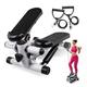 Mobiclinic®Fitness, Fitness Mini Stepper, Step Exercise Machine with Resistance Bands, Step Plus, Full Body Workout, Portable Stair Stepper, LCD Display, Max. load 120kg, Home Exercise, Indoor Gym