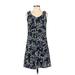 CAbi Casual Dress - A-Line: Blue Print Dresses - Women's Size X-Small