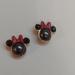 Disney Jewelry | Minnie Mouse Stud Earrings | Color: Black | Size: Os