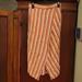 Madewell Skirts | Madewell | Pull-On Wrap Midi Skirt Stripes Linen Blend - Size S | Color: Orange/Red | Size: S