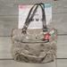Coach Bags | Coach Authentic Gray/Silver Signature Canvas Shoulder Bag With Metalic T | Color: Gray/Silver | Size: Os