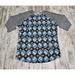 Lularoe Tops | Lularoe Randy Disney Mickey Mouse 3/4 Sleeve Shirt Top Size Xl Womens | Color: Blue/Gray | Size: Xl