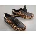Michael Kors Shoes | Michael Kors Leopard Print Gold Yellow Black Women Sneaker Shoes 10m ,41m | Color: Black/Gold | Size: 10