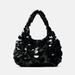 Zara Bags | Bloggers Fav Zara Beaded Bucket Bag | Color: Black | Size: Os