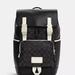 Coach Bags | Black Coach Track Backpack In Signature Canvas | Color: Black/White | Size: Os