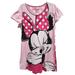 Disney Intimates & Sleepwear | Disney Womens Sleep Shirt L/Xl Pink Black Minnie Mouse Short Sleeve Sleepwear | Color: Pink | Size: S
