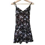 American Eagle Outfitters Dresses | American Eagle Outfitters Black Paisley Floral Pattern Vneck Cami Mini Dress | Color: Black/White | Size: Xs