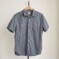 J. Crew Shirts | J Crew Mens Chambray Shirt Button Up Short Sleeve Blue Cotton Size Xl Fits Small | Color: Blue | Size: Xl