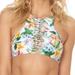 Anthropologie Swim | Anthropologie Full Coverage Sporty Bikini Tropical Floral Macrame Bikini Top | Color: Green/Pink | Size: Xs