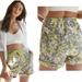 Anthropologie Shorts | Anthropologie Daily Practice Comfy Active Wear Shorts Gray Yellow Floral Size M | Color: Gray/Yellow | Size: M