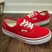 Vans Shoes | Kids Vans Girls Red Authentic Shoes Size 2 | Color: Red | Size: 2bb