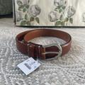 J. Crew Accessories | Nwt J Crew Italian Leather Belt Size 36 | Color: Brown/Silver | Size: Os