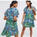 Anthropologie Dresses | Anthropologie Robin Floral Dress Tiered S Guc Excellent Spring | Color: Blue/Green | Size: S