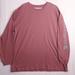 Carhartt Shirts | Carhartt Shirt Mens Xxl 2xl Maroon Spellout Logo Long Sleeve Outdoor Casual Crew | Color: Red | Size: Xxl