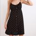 Madewell Dresses | Madewell Tie-Back Button-Front Mini Dress In Geodot Floral Sz 00 Ne753 | Color: Black | Size: 00