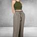 American Eagle Outfitters Pants & Jumpsuits | American Eagle Paperbag Waist Plaid Wide Leg Pull On Pantes Nwt Size S | Color: Brown/Cream | Size: S