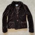 Nine West Jackets & Coats | Nine West Chocolate Brown Velvet Blazer Jacket | Color: Brown | Size: 6p