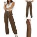 Levi's Jeans | Levi's Utility Dad Denim Jeans Sz 28 Straight Mid Rise Cargo Pocket Rigid Brown | Color: Brown | Size: 28