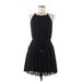 Banana Republic Casual Dress - Popover: Black Solid Dresses - Women's Size 6 Petite